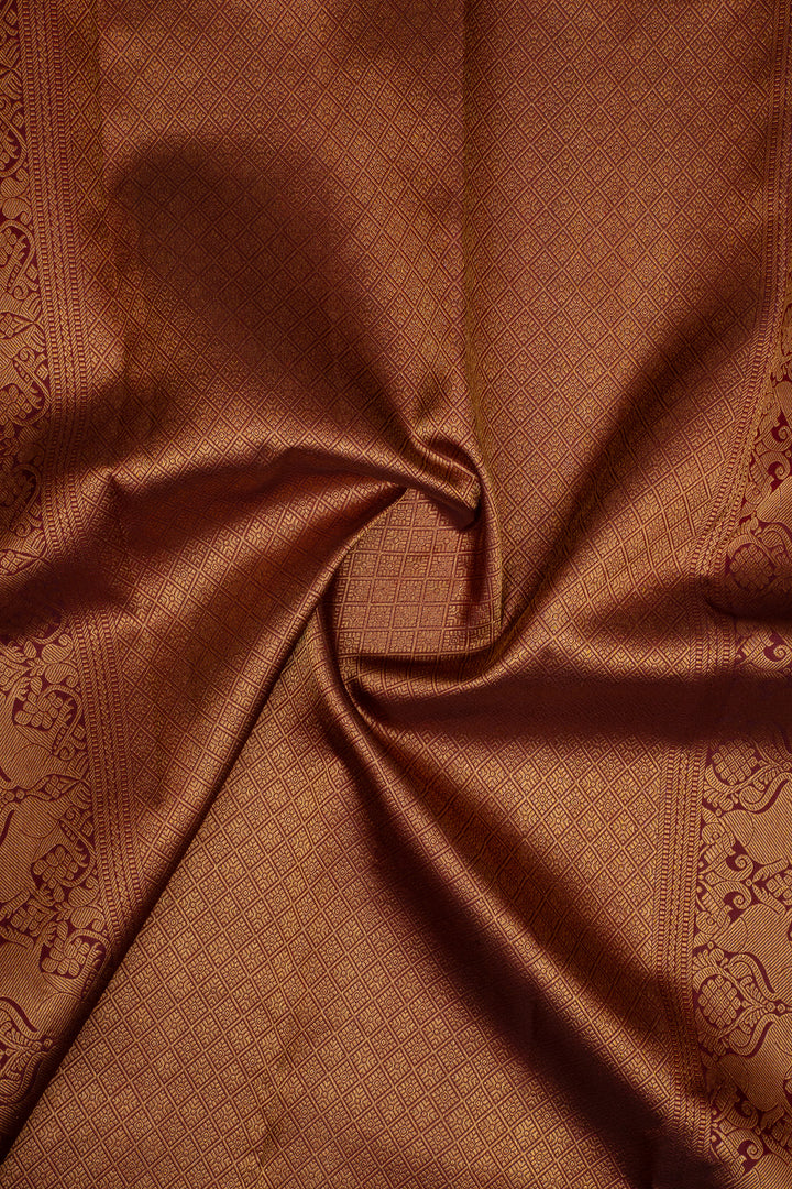 Gold Brocade Pure Kanchipuram Silk Saree