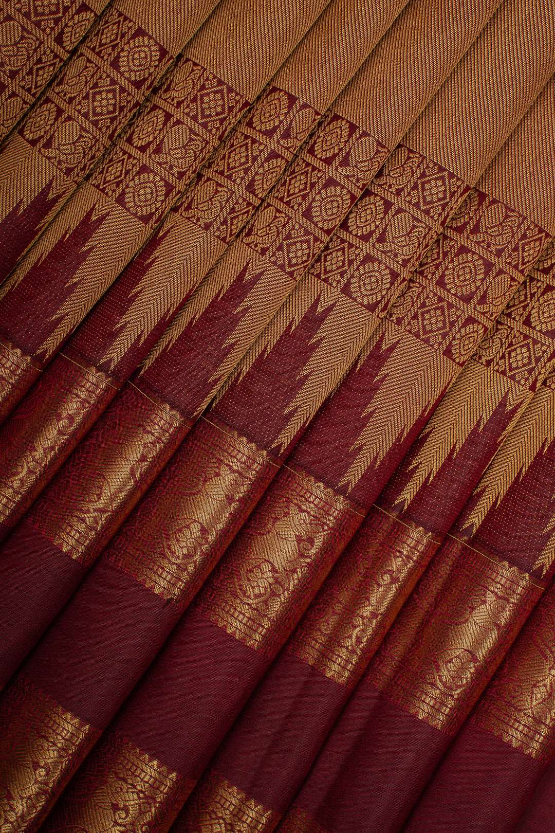 Gold Brocade Pure Kanchipuram Silk Saree