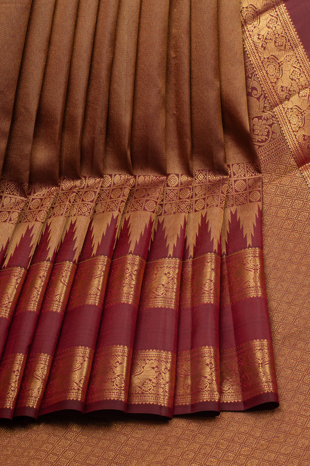 Gold Brocade Pure Kanchipuram Silk Saree