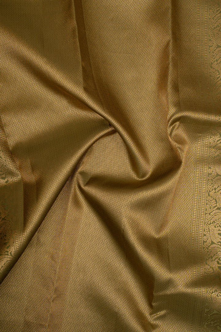 Mehandi green traditional pure kanchipuram silk saree