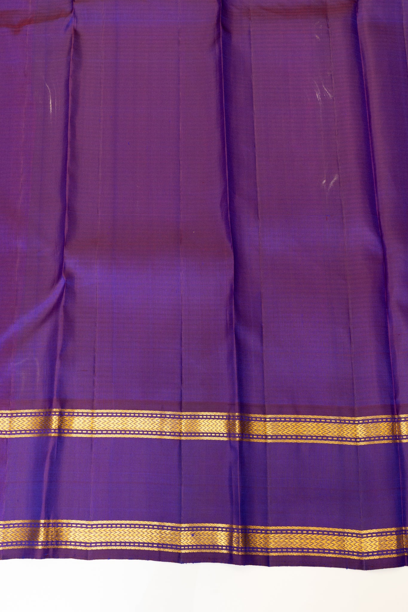 Blue and pink podikattam pure Kanchipuram silk saree