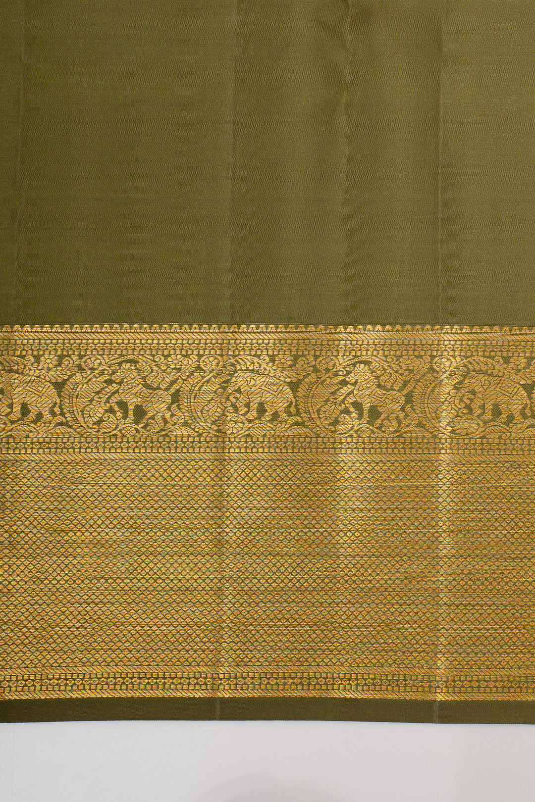 Mehandi green traditional pure kanchipuram silk saree