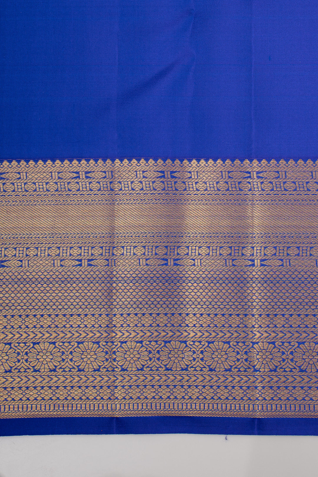 Yellow and MS blue brocade  Pure Kanchipuram Silk Saree