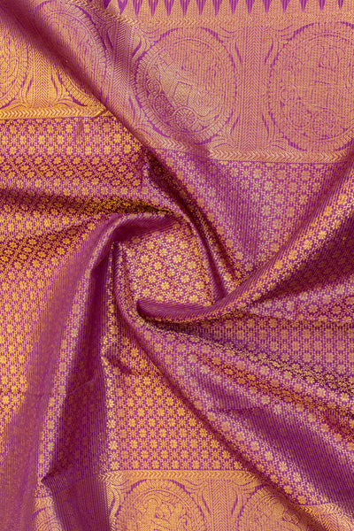 Purple vairaoosi pure Kanchipuram silk saree