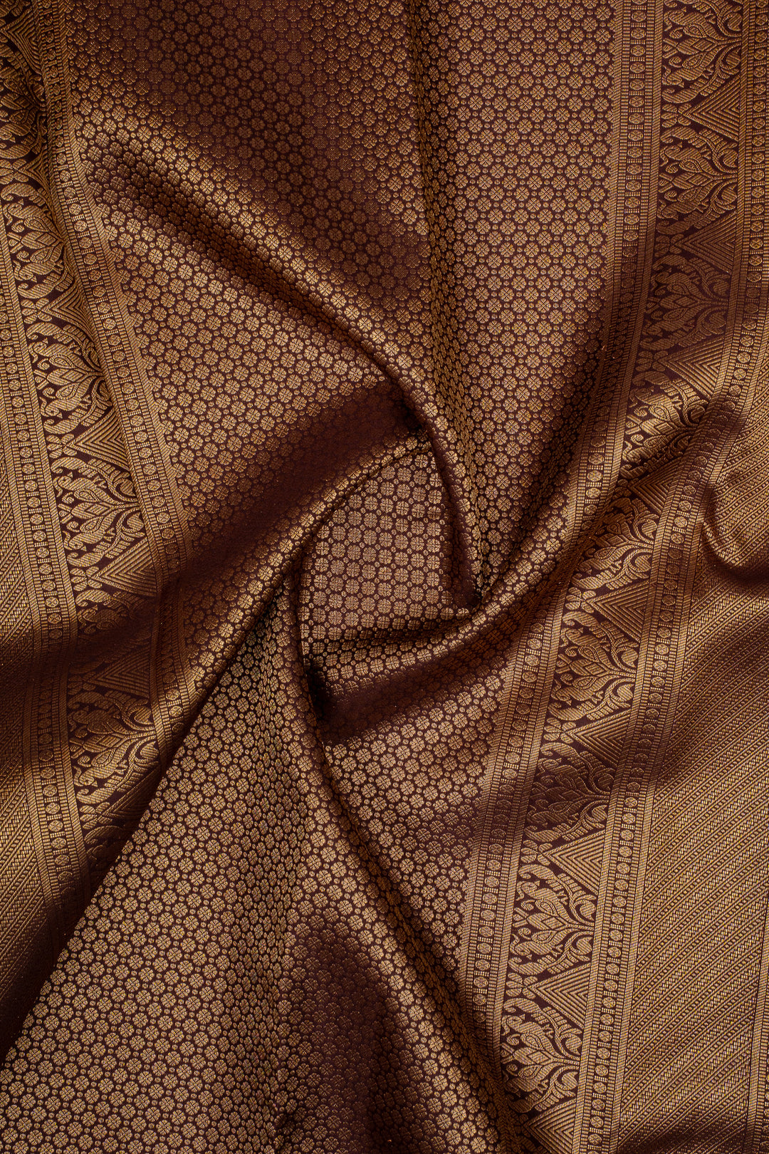 Pastel Pink and Jamun Brocade Pure Kanchipuram Silk Saree