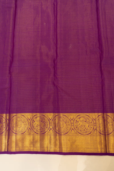 Purple vairaoosi pure Kanchipuram silk saree