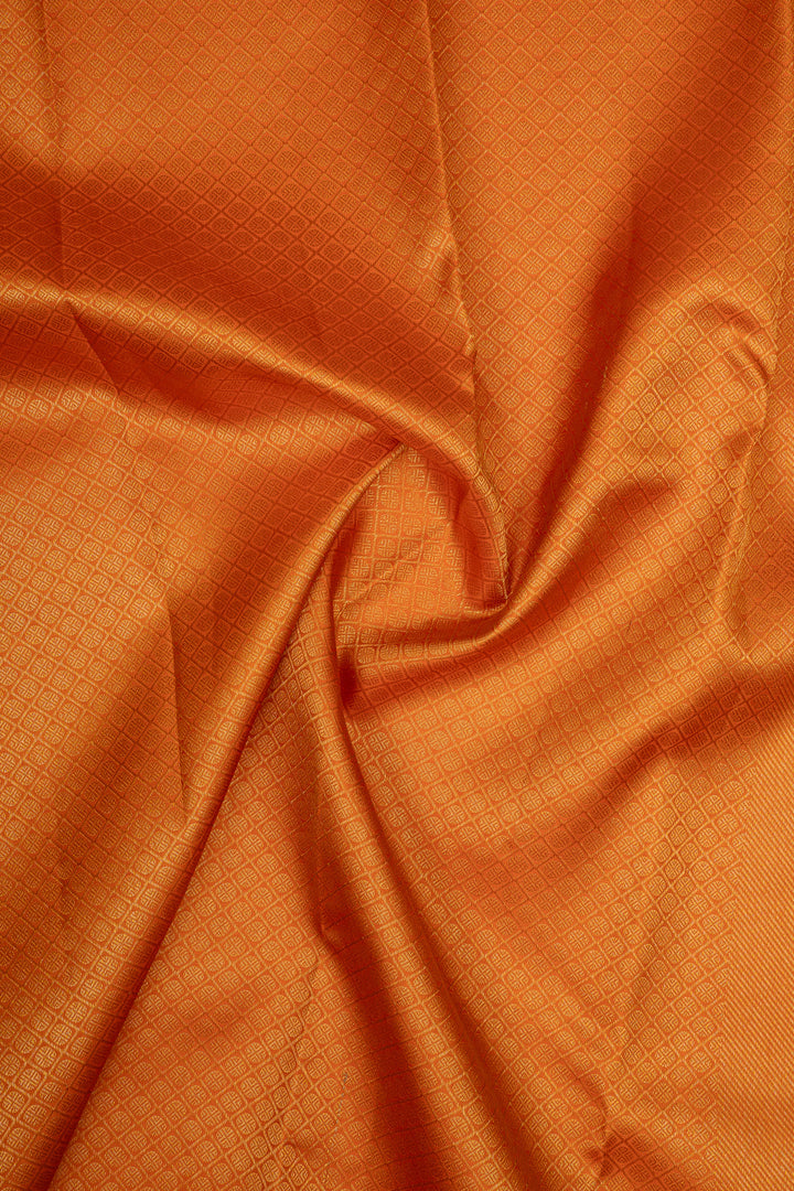 Mustard Brocade Pure Kanchipuram Silk Saree