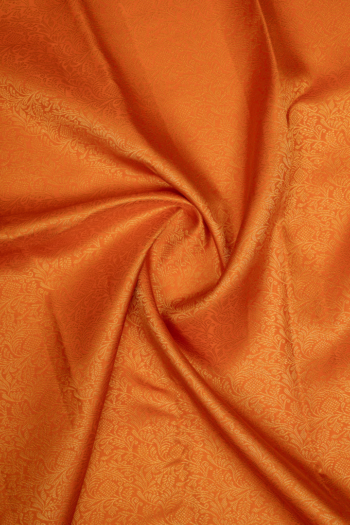 Mustard Brocade Pure Kanchipuram Silk Saree