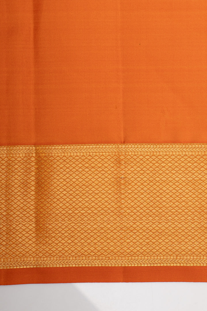 Mustard Brocade Pure Kanchipuram Silk Saree
