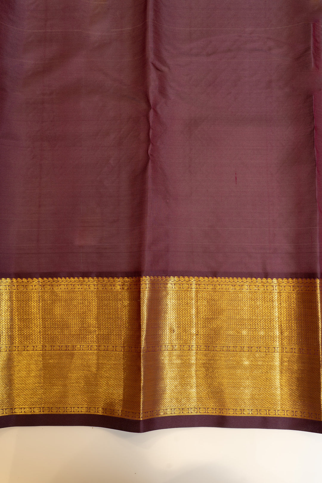 Flamingo pink and jamun zari checks pure Kanchipuram silk saree