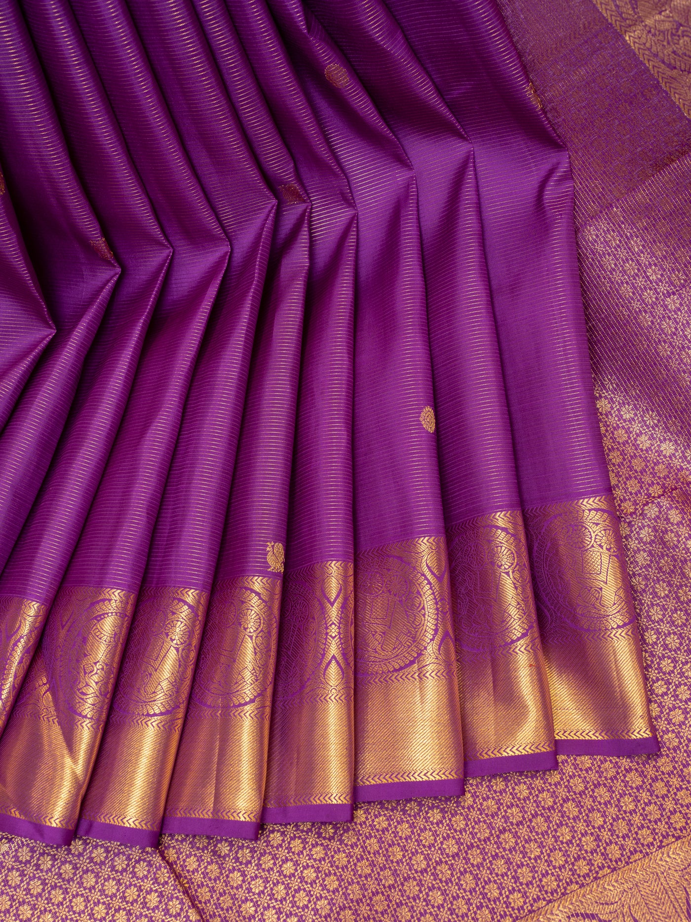 Purple vairaoosi pure Kanchipuram silk saree