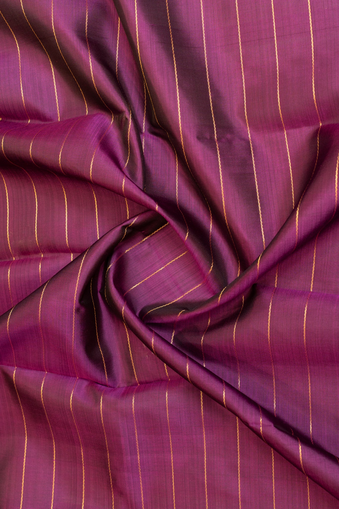 Purple neli stripes pure Kanchipuram silk saree