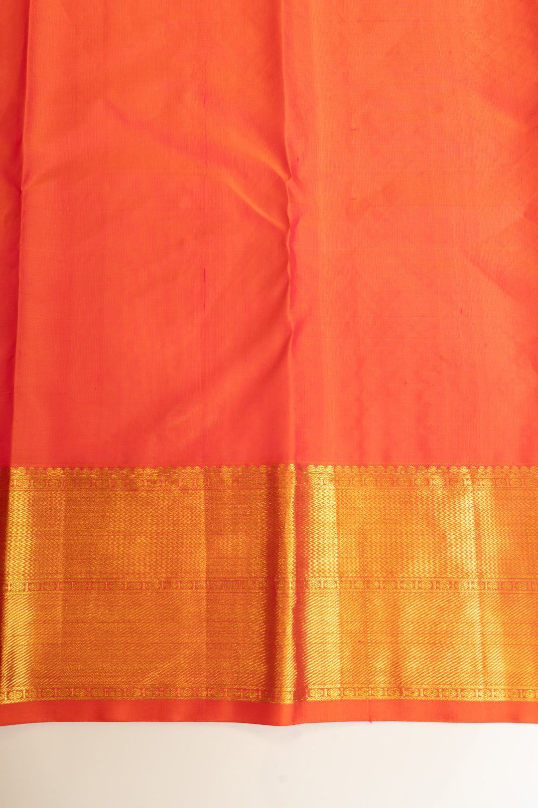 Ivory and peach floral brocade pure Kanchipuram silk saree