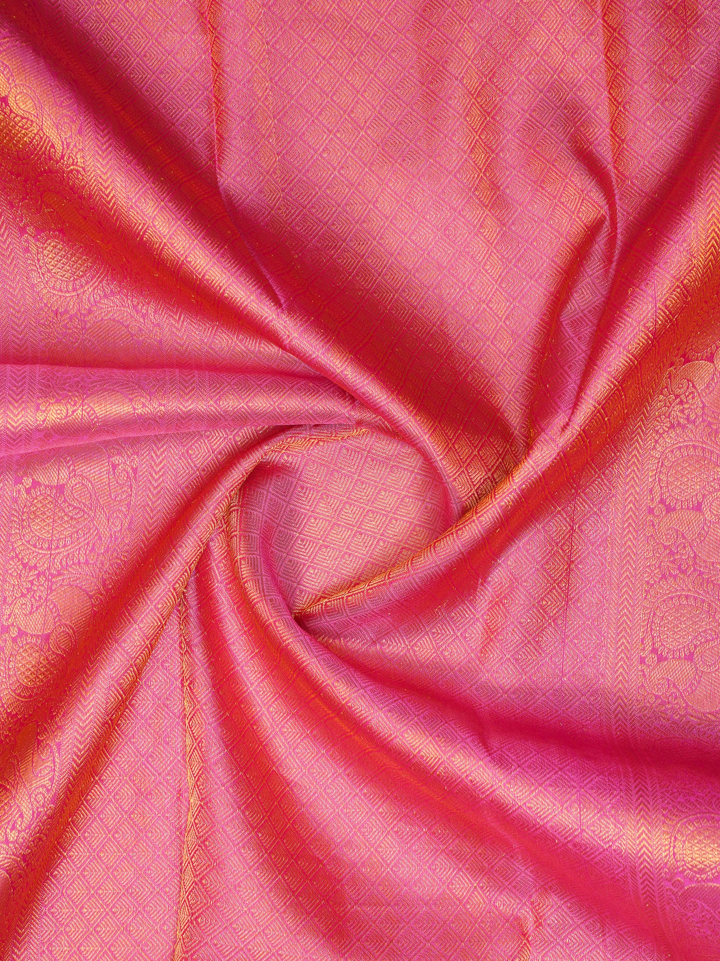 MS Blue and Pink Traditional Kanchipuram Silk Saree