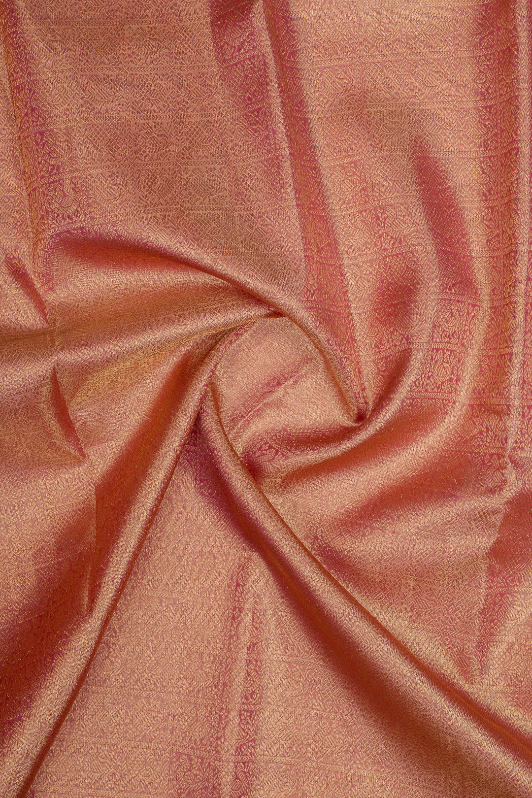 Pink and Purple Tissue Brocade Pure Kanchipuram Silk Saree