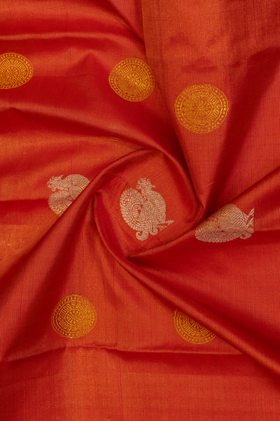 Red vairaoosi pure Kanchipuram silk saree