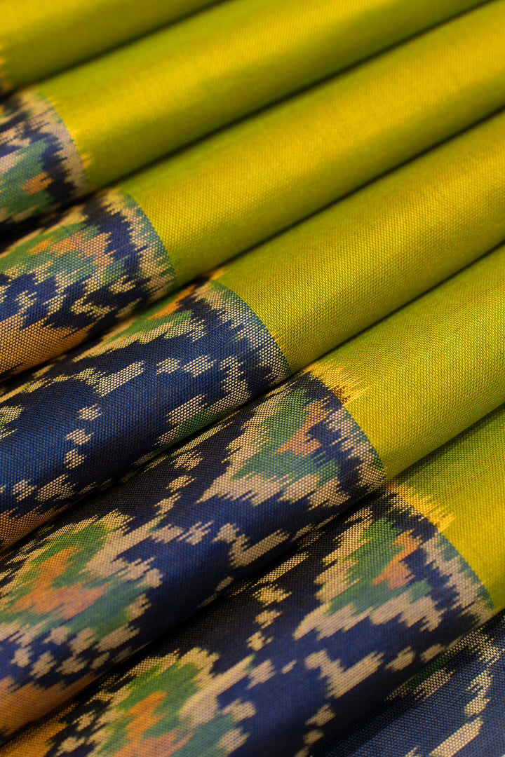 Blue pure ikat patan patola silk saree