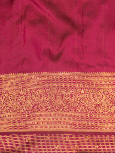 Mulberry purple brocade pure Kanchipuram silk saree