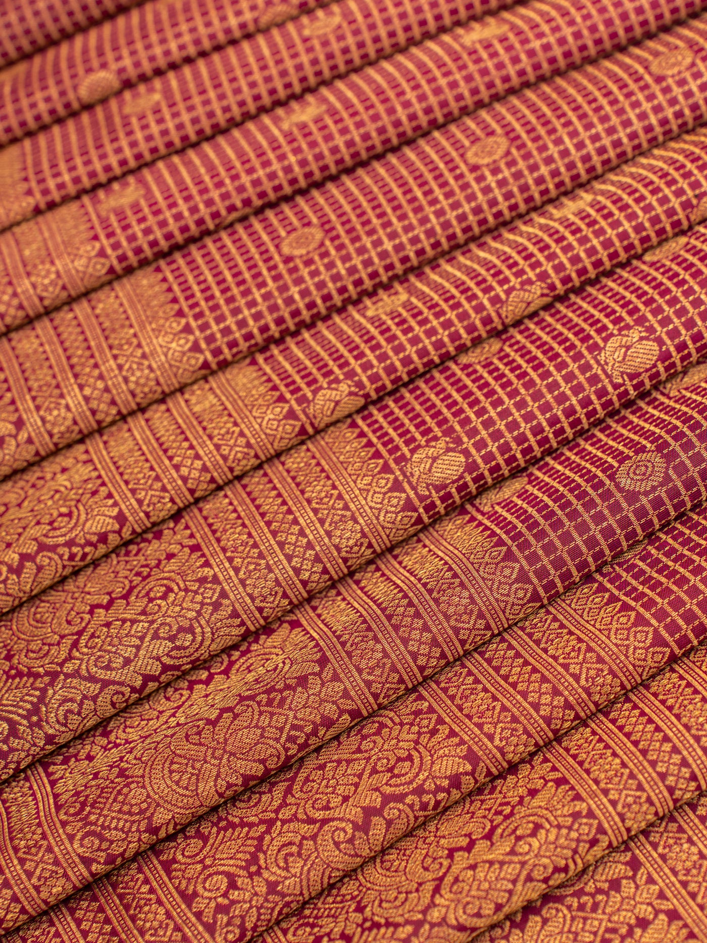 Mulberry purple brocade pure Kanchipuram silk saree