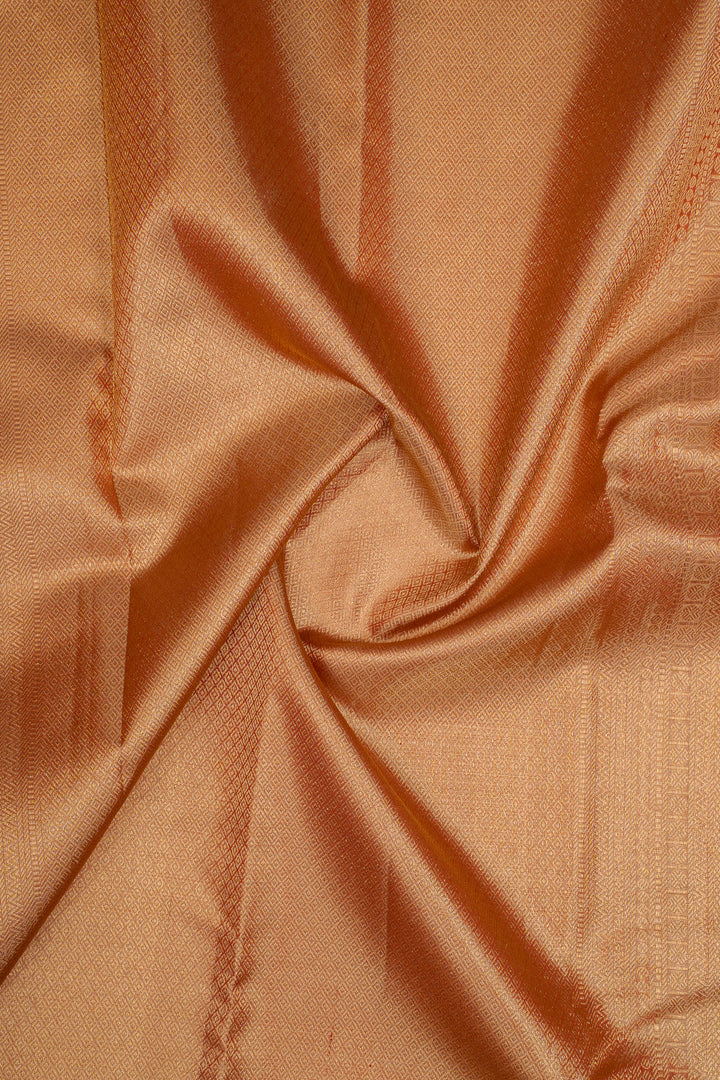 Reddish Gold Floral Tissue Pure Kanchipuram Silk Saree
