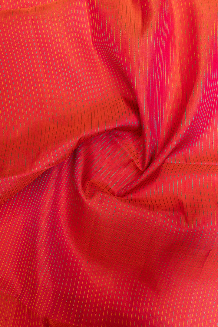 Ivory and peach pure soft silk saree