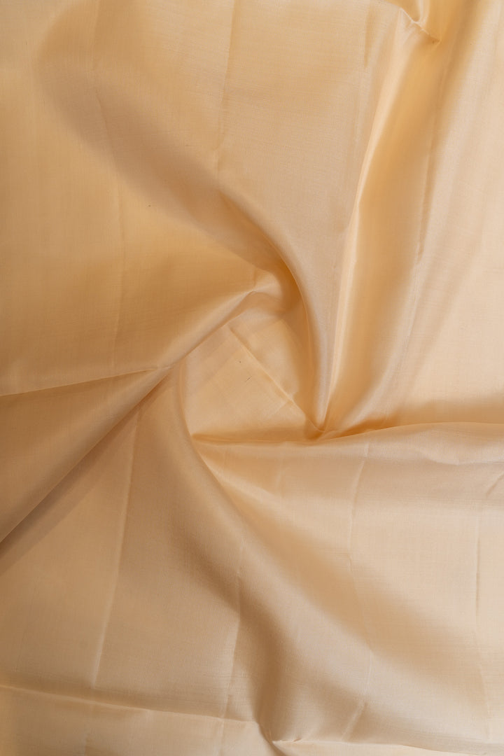Ivory and peach pure soft silk saree
