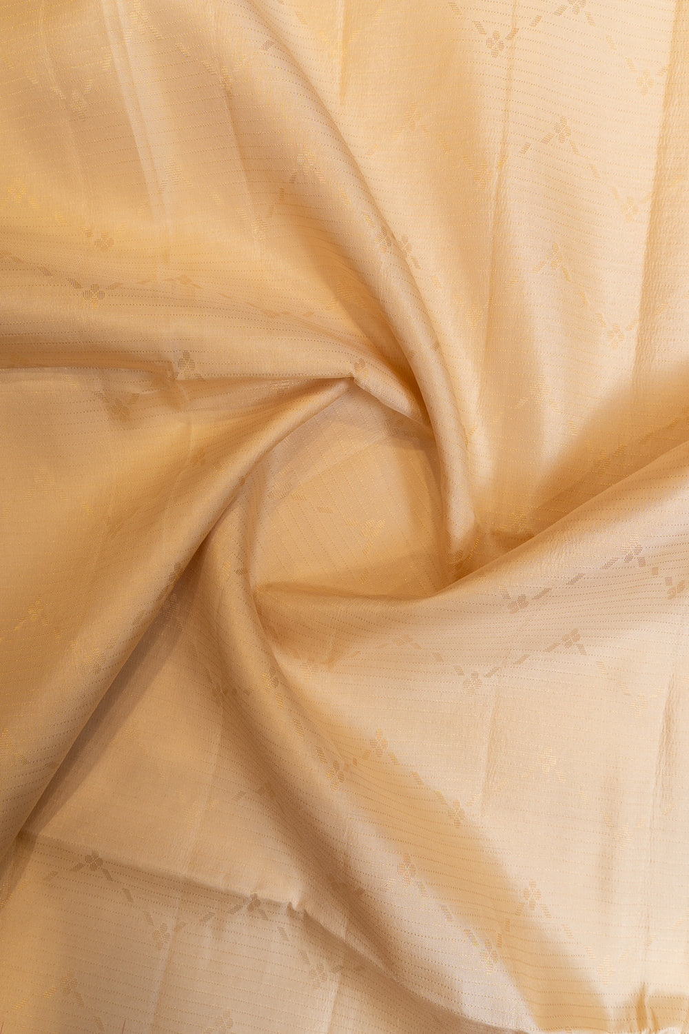 Pearl white and peach stripes  pure silk saree