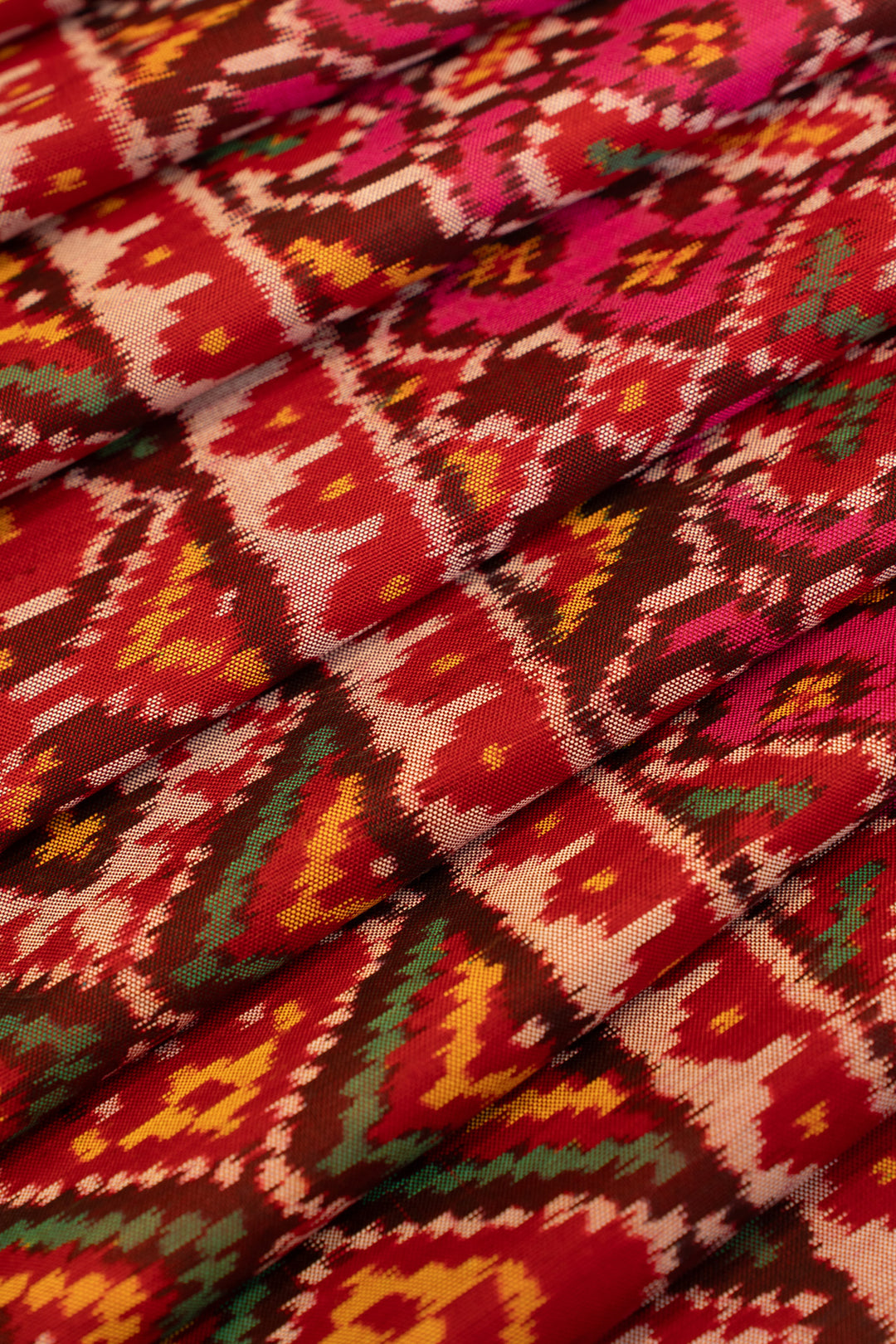Magenta pure single ikat patan patola silk saree