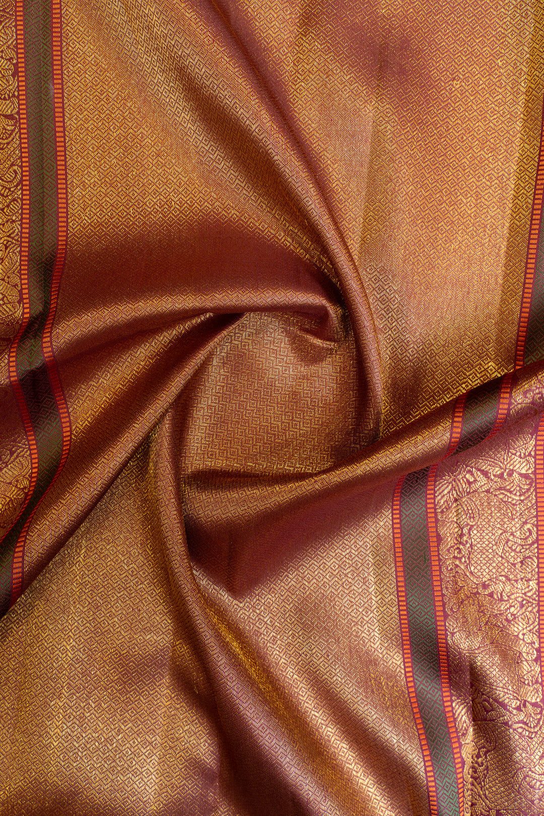 Magnolia cream and maroon pure Kanchipuram silk saree