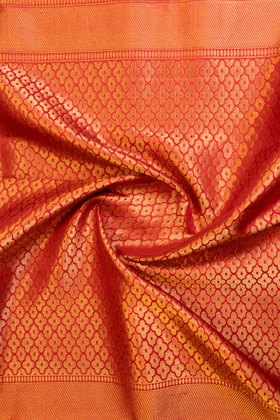 Maroon floral brocade pure Kanchipuram silk saree