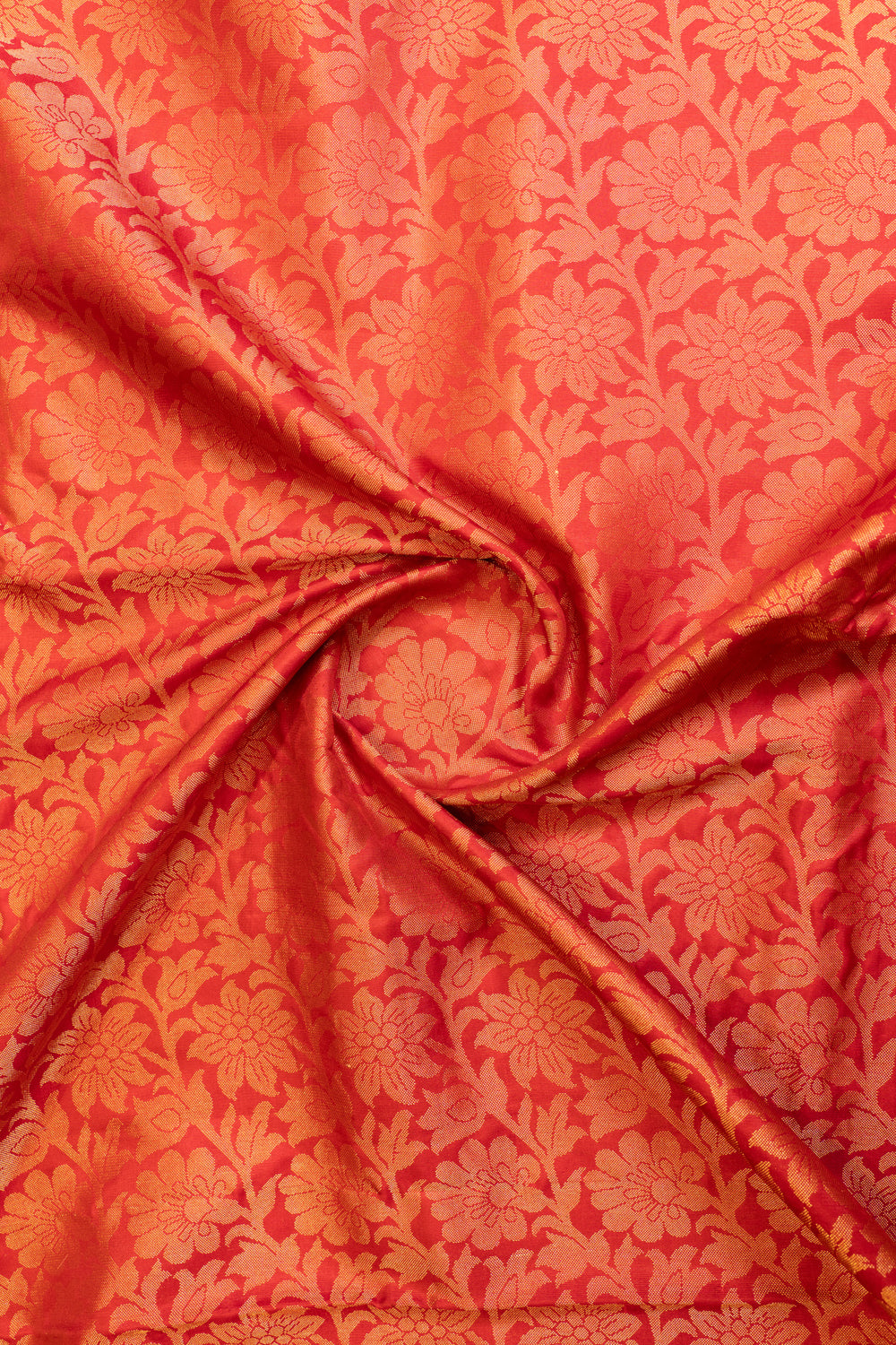 Maroon floral brocade pure Kanchipuram silk saree