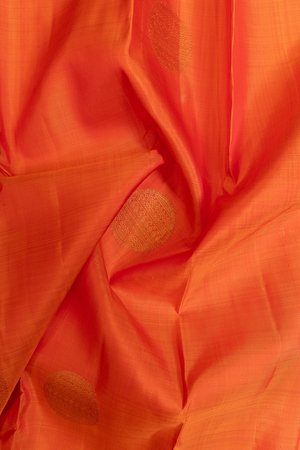 Orange and maroon traditional pure Kanchipuram silk saree