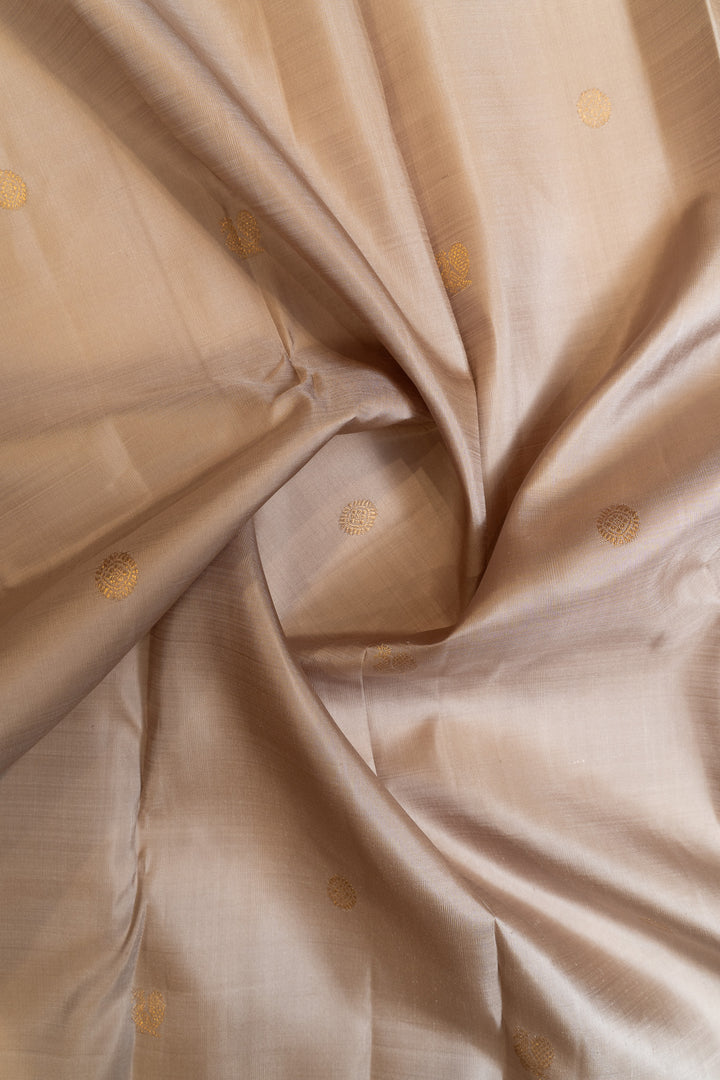 Platinum grey rational pure Kanchipuram silk saree