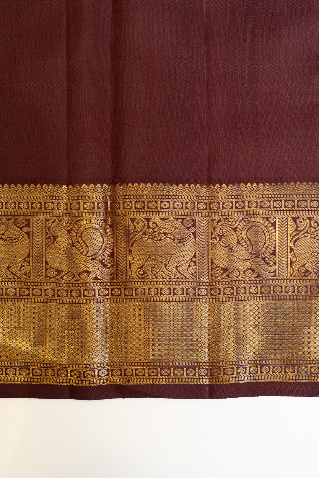 Platinum grey rational pure Kanchipuram silk saree