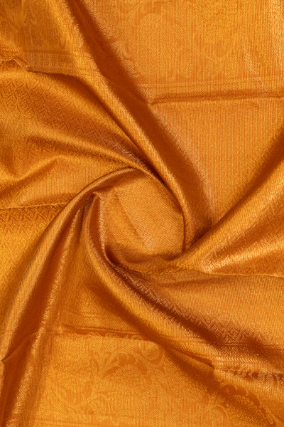 Rust orange vairaoosi pure Kanchipuram silk saree