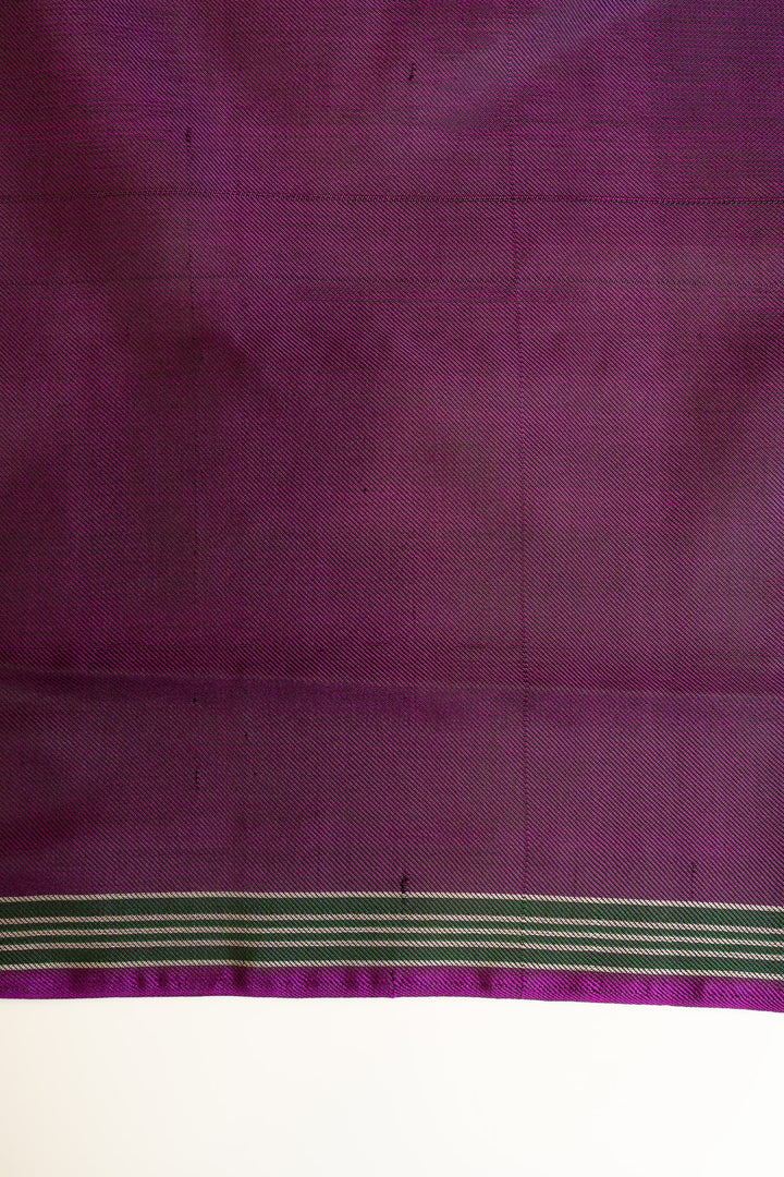 Purple twill pure ikat patan patola silk saree