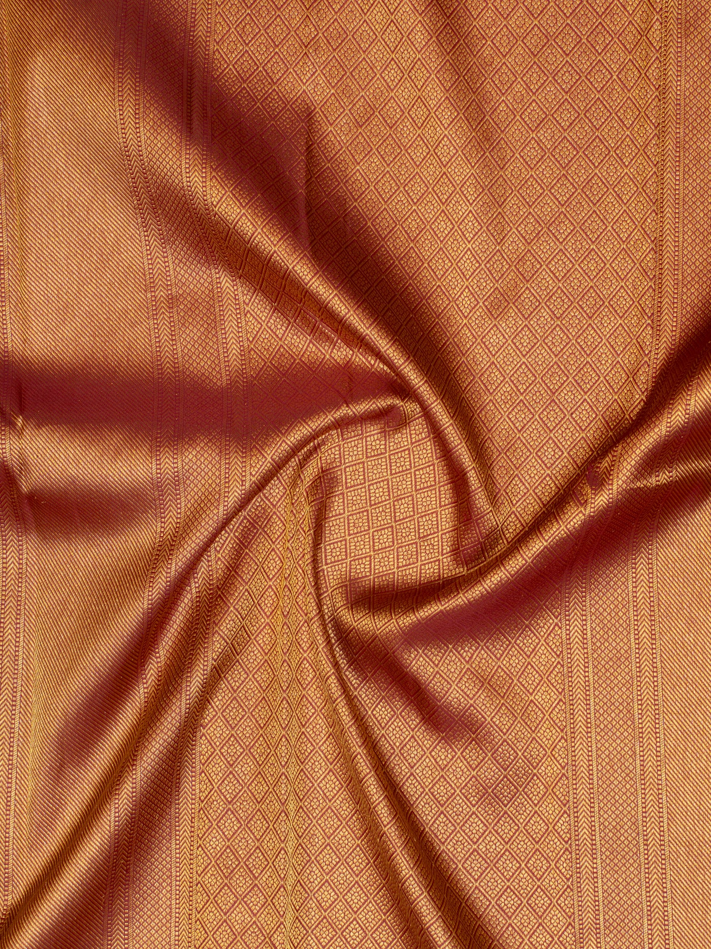 Maroon brocade pure Kanchipuram silk saree