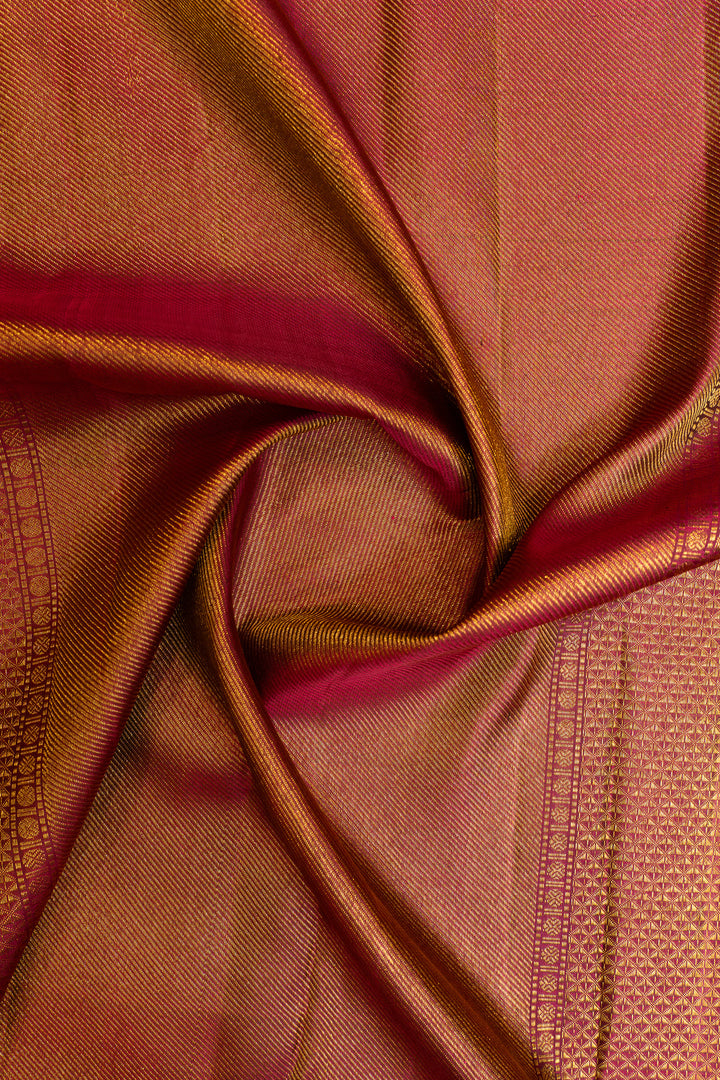 Silver grey annam chakram brocade pure Kanchipuram silk saree