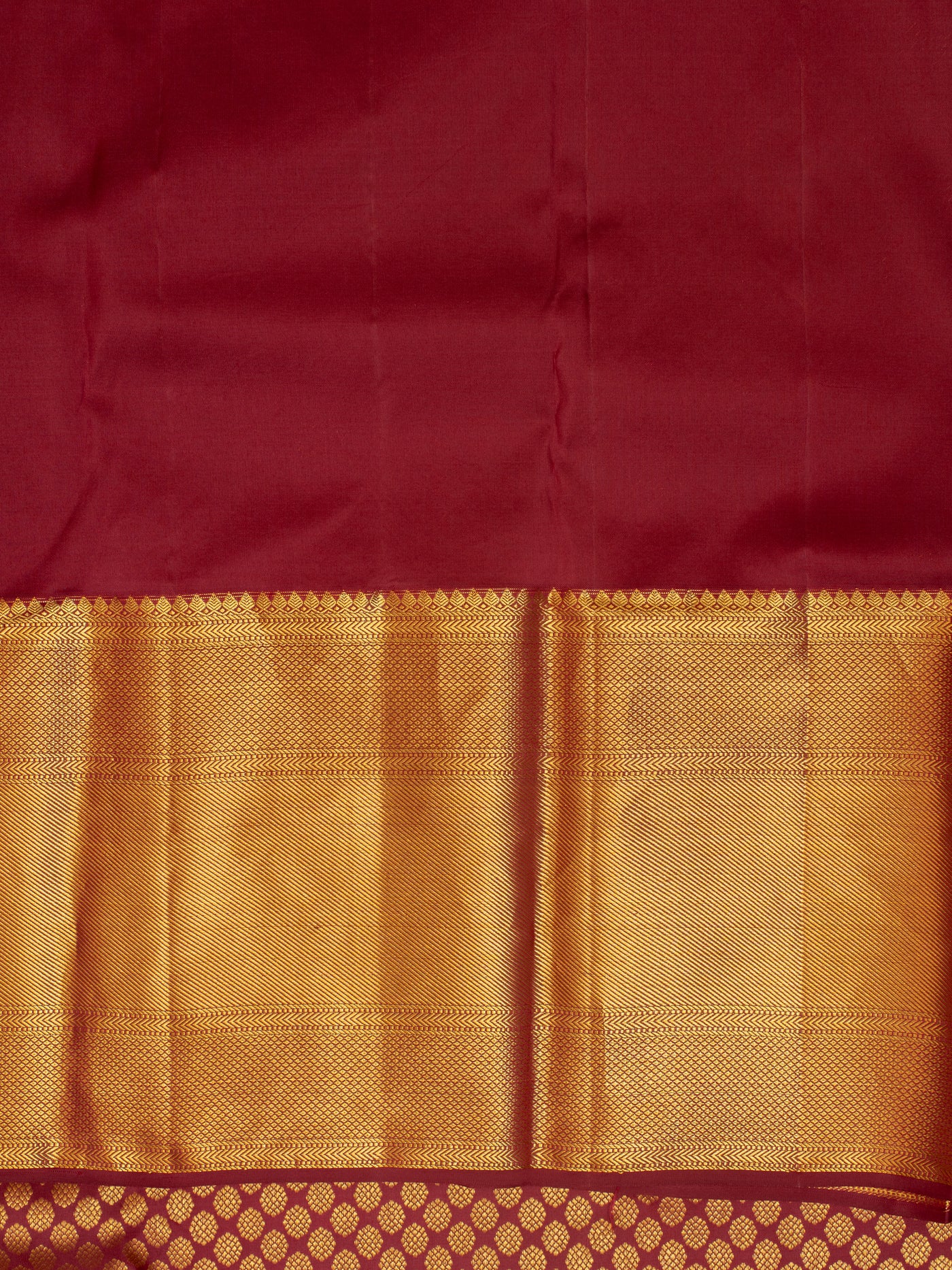 Maroon brocade pure Kanchipuram silk saree