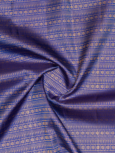 Indigo blue pure zari brocade Kanchipuram silk saree