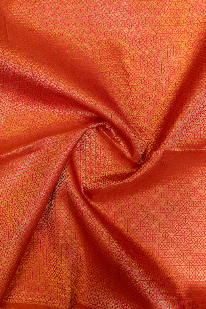 Pearl white and red pure soft silk saree