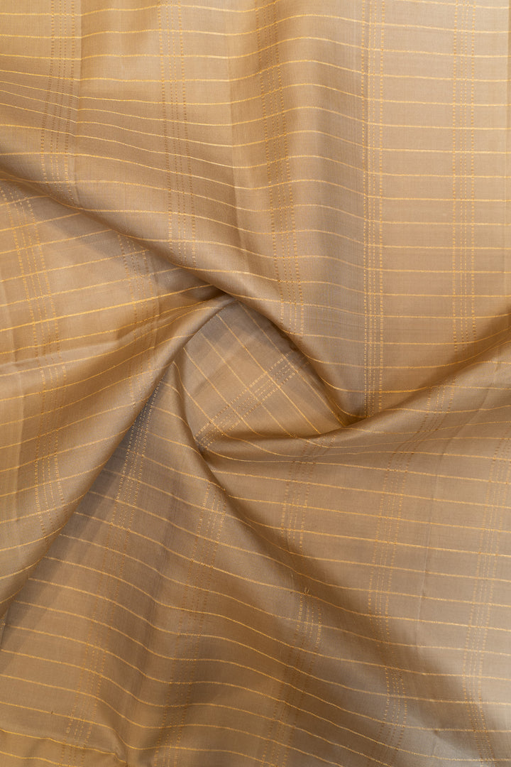 Aubergine purple checks pure soft silk saree