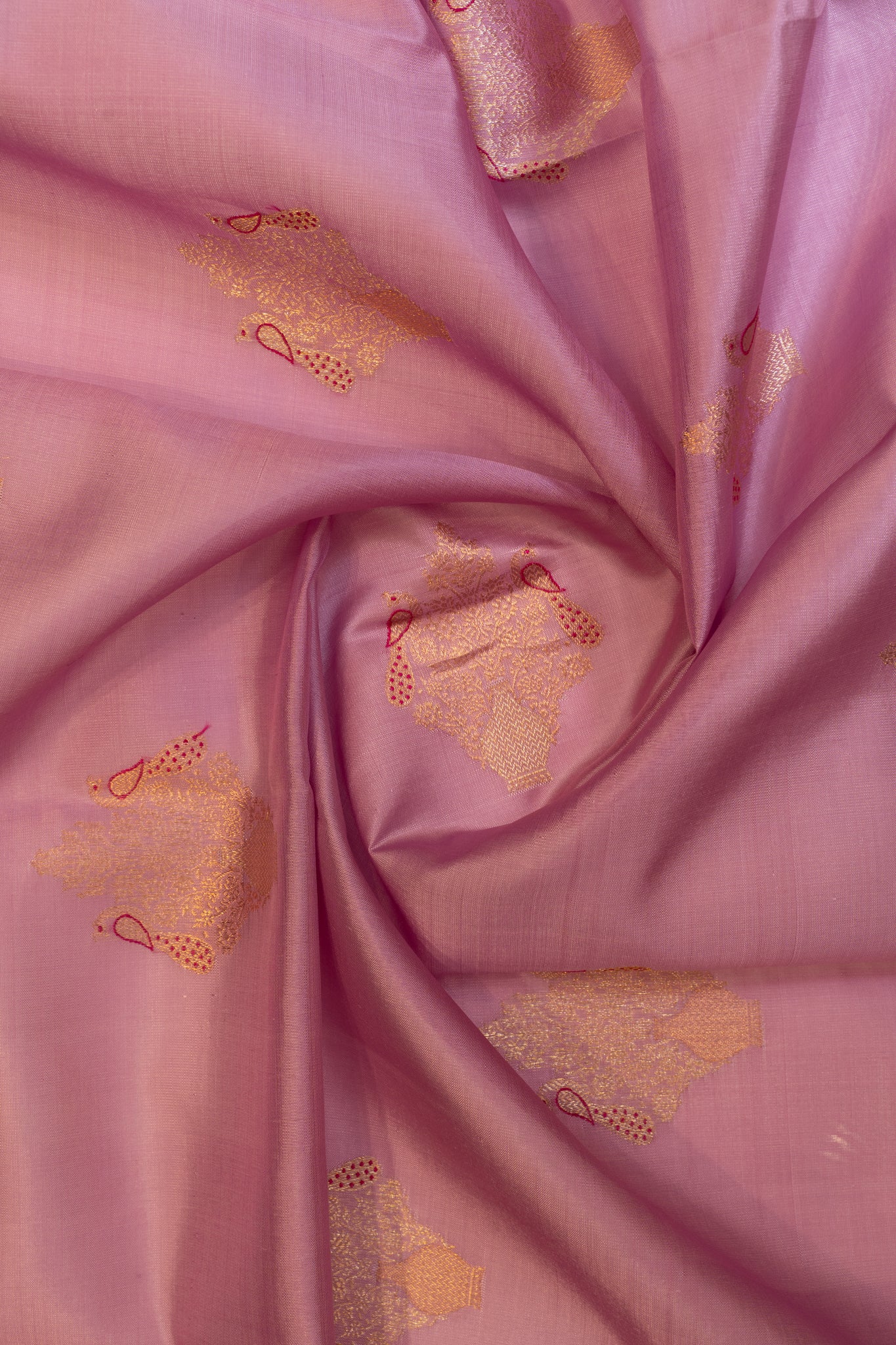 Lilac and yellow pure zari pastel Kanchipuram silk saree