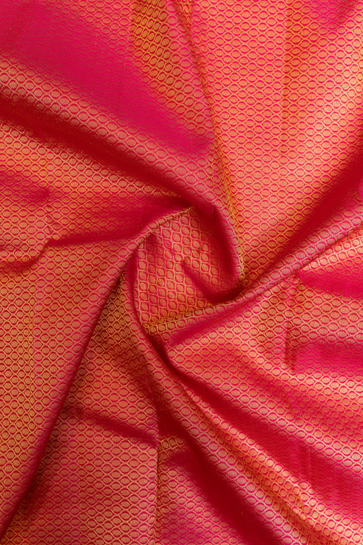 Orange checks pure silk saree