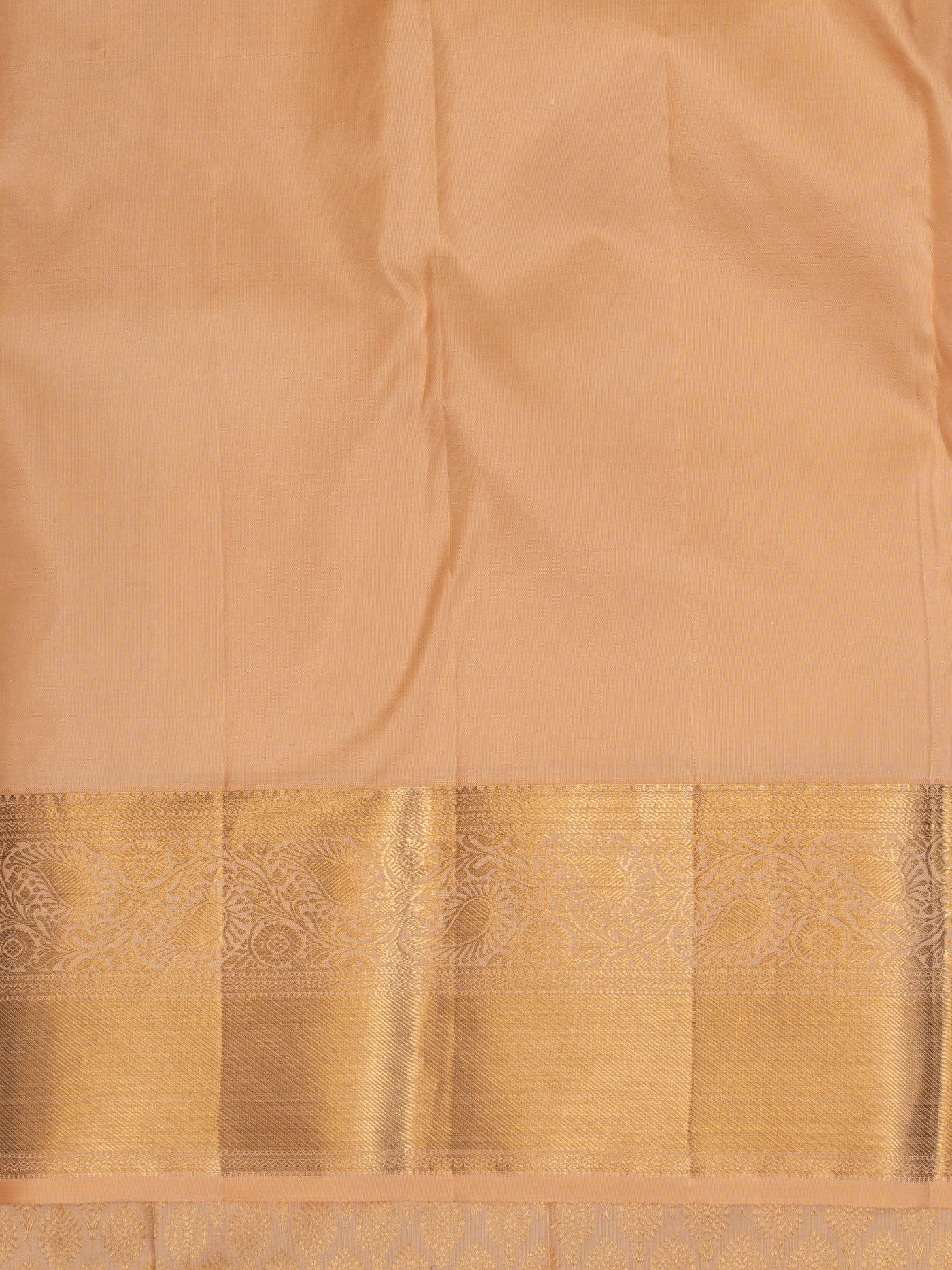 Cream brocade pure Kanchipuram silk saree