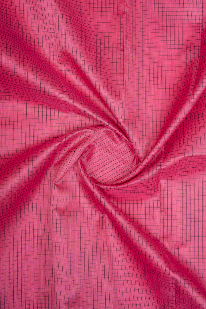 Pink and Green Korvai Podikattam Pure Silk Cotton Saree