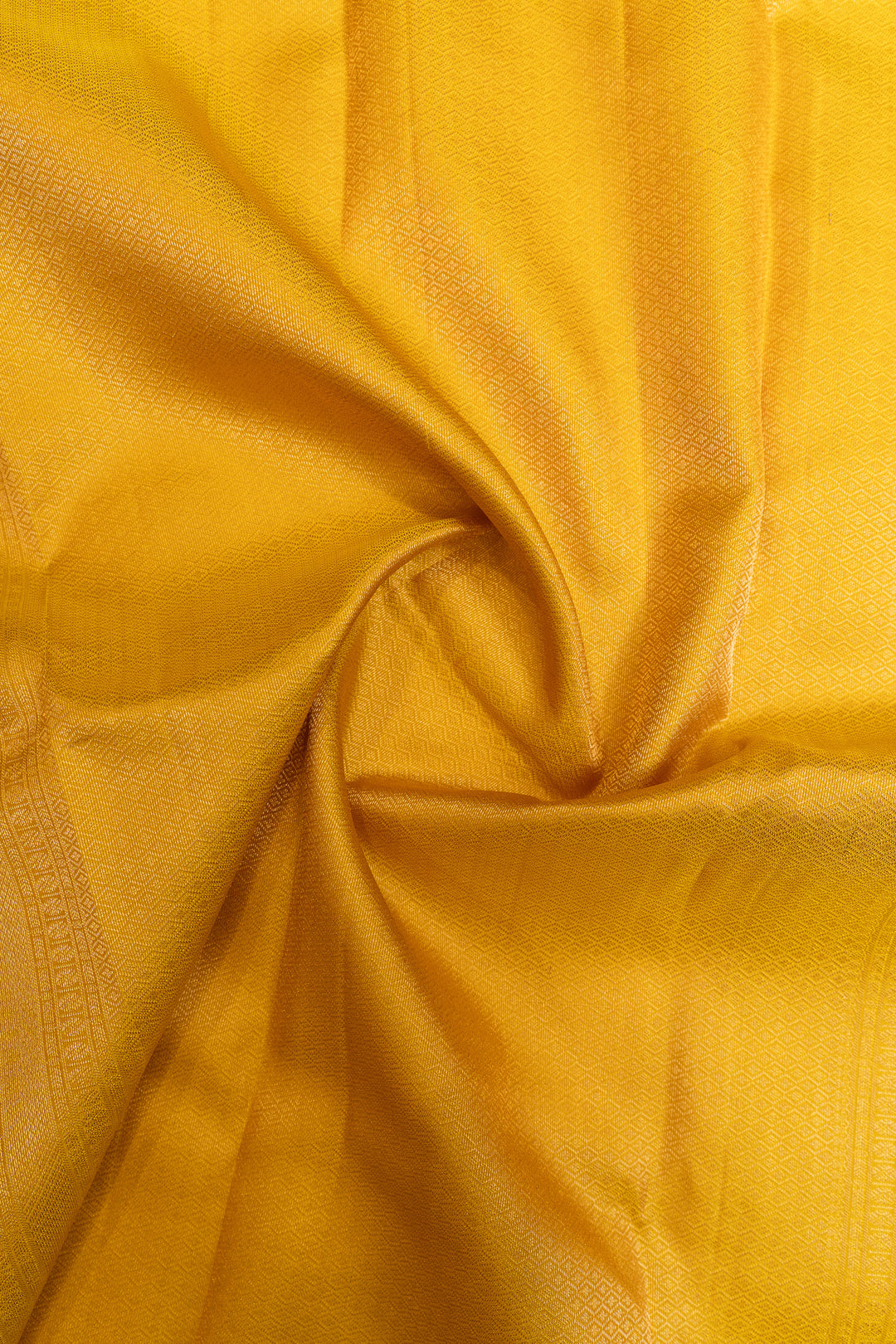 Golden yellow pure Kanchipuram silk saree