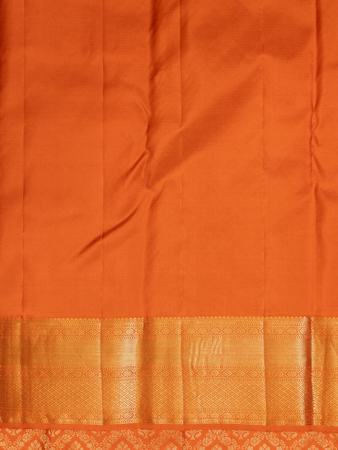 Rust orange thilakam brocade pure Kanchipuram silk saree