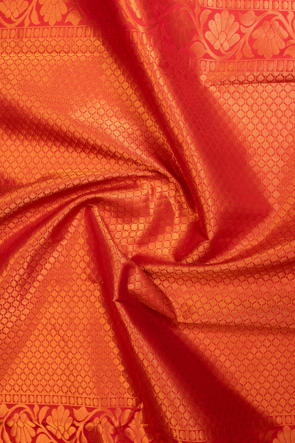 Reddish maroon zari brocade pure kanchipuram saree