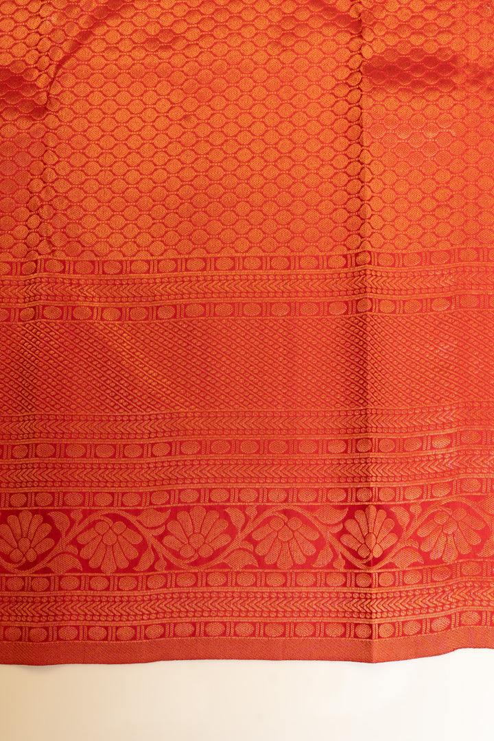 Reddish maroon zari brocade pure kanchipuram saree